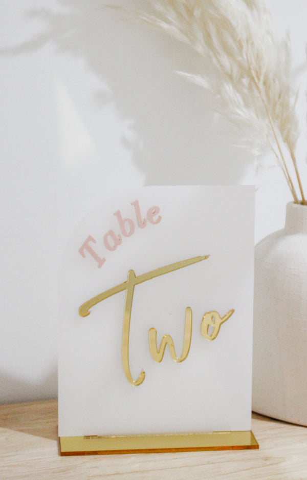 Romantic Table Numbers
